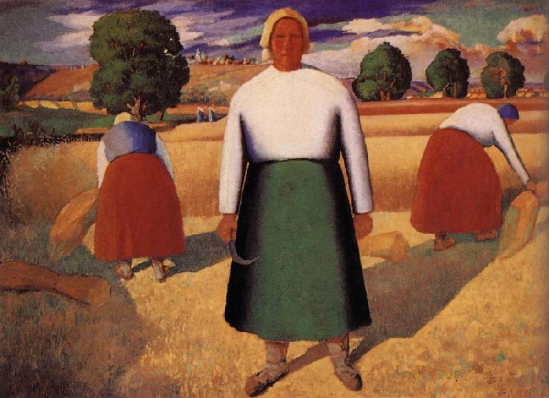 Kasimir Malevich Harvest season oil painting image